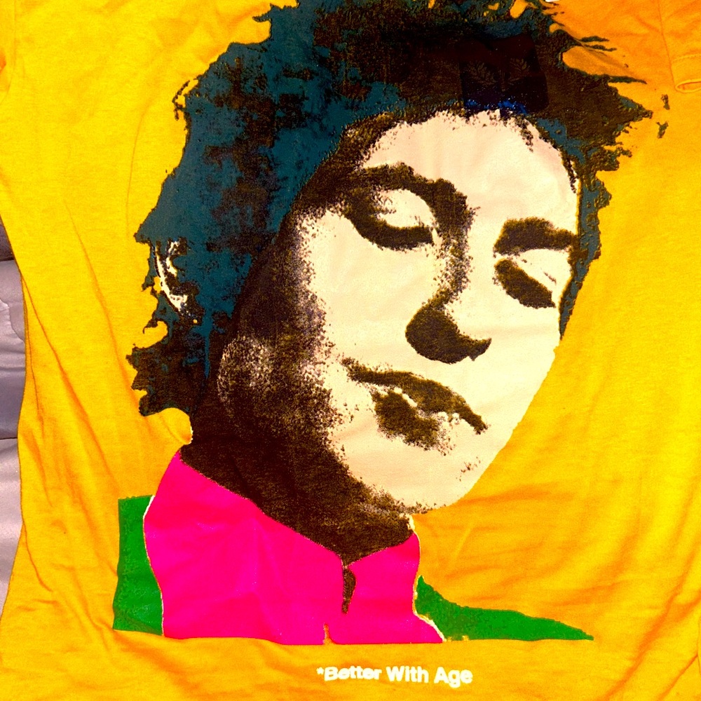 Yellow Large Uncle Bobby better with Age t shirt